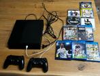 Playstation 4 + 2 Controllers + Games, Met 2 controllers, Ophalen of Verzenden, Original, 500 GB