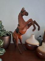 Vintage leren paard, Ophalen of Verzenden, Gebruikt, Paard, Beeldje of Figuurtje