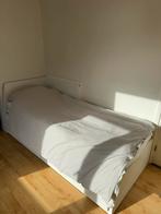 Bedbank 2 persoons Ikea met lades, Huis en Inrichting, Slaapkamer | Bedden, Ophalen, Gebruikt, 90 cm, Wit