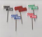 Montini Bouwstenen speldjes, Verzamelen, Gebruikt, Niet vindbaar, Niet vindbaar, Speldje of Pin