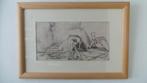 Een schets van pablo picassos, beroemde schilderij Guernica, Antiek en Kunst, Ophalen of Verzenden