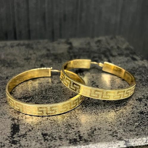 14k gouden oorbellen Versace model nieuw, Sieraden, Tassen en Uiterlijk, Oorbellen, Ophalen of Verzenden