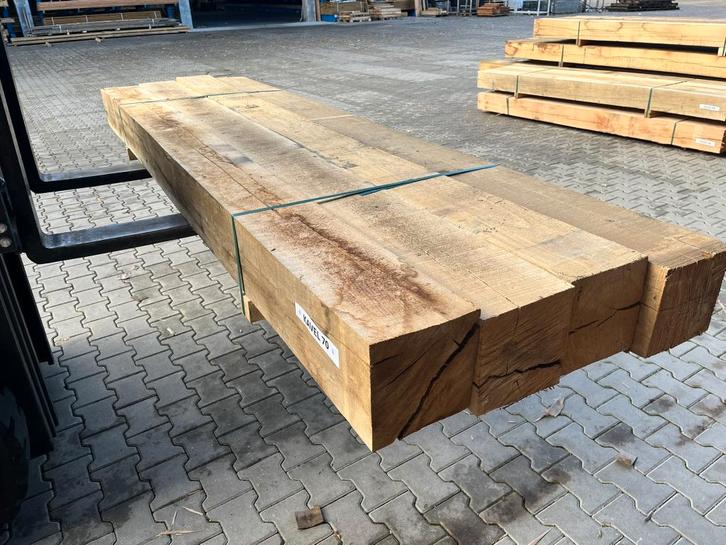 eikenhout restant partijen, Tuin en Terras, Palen, Balken en Planken, Zo goed als nieuw, Balken, 250 cm of meer, Ophalen