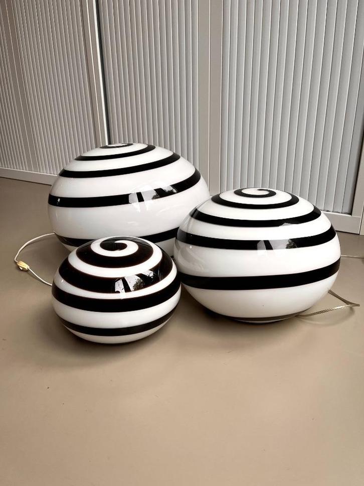 3 glazen vloerlampen ILU di Vetro – jaren ’90 vintage retro, Huis en Inrichting, Lampen | Vloerlampen, Zo goed als nieuw, Minder dan 100 cm