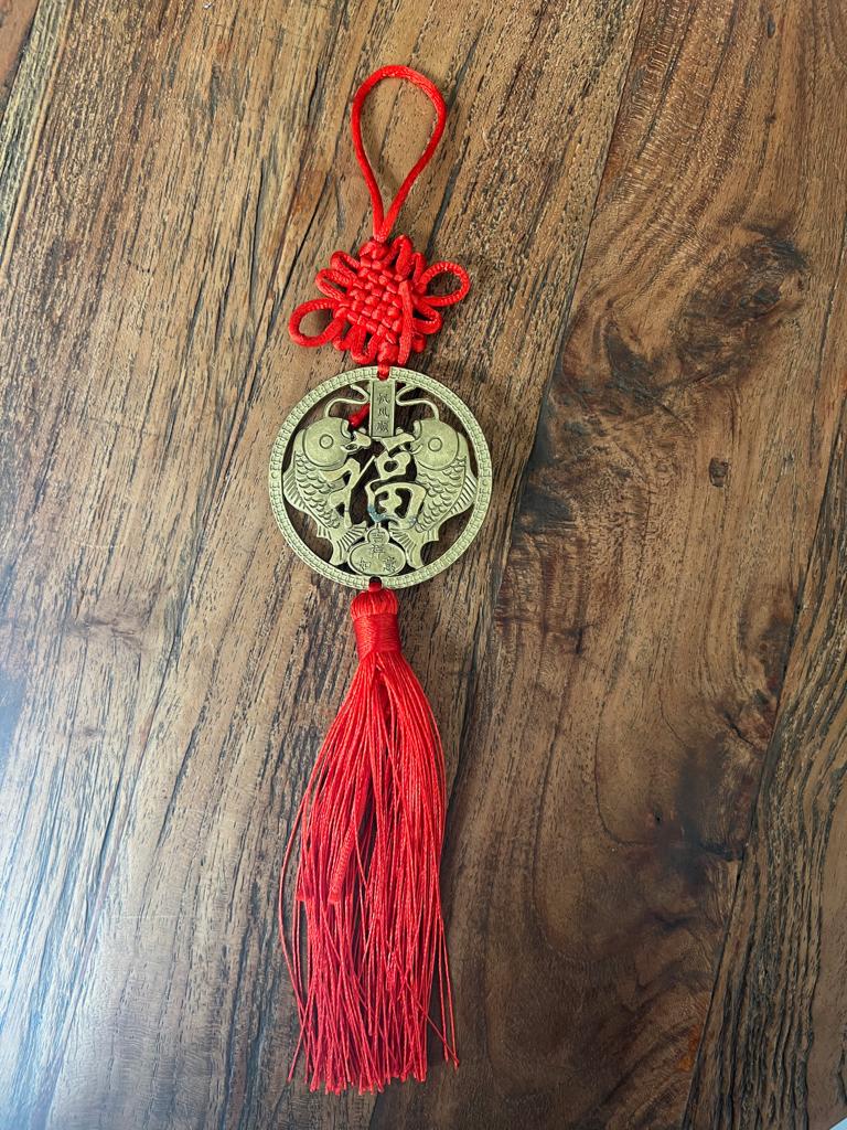 Chinese messing munt kasthanger Chinees geluk, Nieuw, Ophalen of Verzenden, https://verburgtvintage.nl/#contact, Schipluidenlaan 20 5035KJ Tilburg
