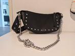 Bershka Zwarte Schoudertas met Ketting, Ophalen of Verzenden, Zo goed als nieuw, Zwart, Schoudertasje