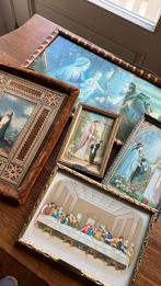 6 lijstjes met religieuze afbeelding samen €20,-, Antiek en Kunst, Antiek | Religie, Ophalen of Verzenden