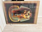 Schilderij Egypte Tutankhamun - handgeschilderd, Ophalen of Verzenden, Zo goed als nieuw, 75 cm of meer, 50 tot 75 cm