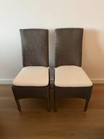 4 eetkamerstoelen Lloyd loom look met hoge rug., Huis en Inrichting, Stoelen, Ophalen, Gebruikt, Overige kleuren, Lloyd Loom