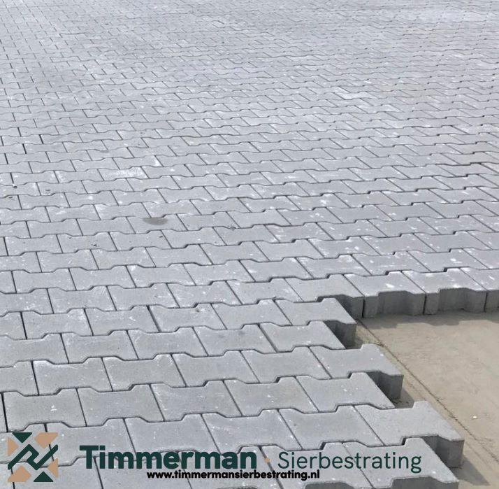 H-steen 8cm grijs KOMO - nieuw uit voorraad leverbaar 2500m2, Tuin en Terras, Tegels en Klinkers, Nieuw, Klinkers, Beton, Ophalen of Verzenden