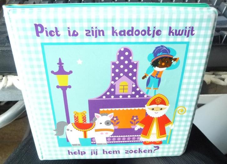 SINTERKLAAS BOEKJE PIET IS ZIJN KADOOTJE KWIJT, UNIEK, Boeken, Kinderboeken | Baby's en Peuters, Zo goed als nieuw, 6 tot 12 maanden