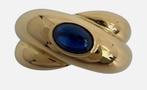 Antieke gouden Cartier ring met saffier, Ophalen of Verzenden, Goud, Ring, Met edelsteen