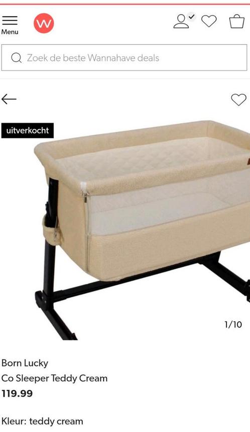 Co-Sleeper Teddy Cream -  Born Sleepy, Kinderen en Baby's, Babywiegjes en Ledikanten, Gebruikt, Wieg, Ophalen