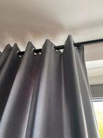 Grijze Velvet Gordijnen, Huis en Inrichting, 200 cm of meer, Ophalen of Verzenden, Zo goed als nieuw, 200 cm of meer