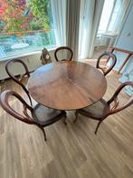 Mahonie stoelen voor eettafel  - set van 6 stoelen, Antiek en Kunst, Ophalen