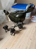 Handgemaakte Kip met Kuikens uit Zimbabwe, Ophalen, Nieuw, Metaal, Dierenbeeld
