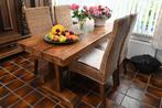 Handgemaakte eiken boerentafel / MOET WEG!, Ophalen, Eikenhout, Boerenstijl, klassiek, robuust, 50 tot 100 cm