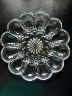vintage glazen eierschaal - presenteerbord, Huis en Inrichting, Keuken | Servies, Gebruikt, Ophalen of Verzenden, Glas, Bord(en)