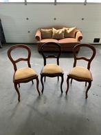 Antieke eetkamerstoelen Biedermeier stijl set van 3, Antiek en Kunst, Antiek | Meubels | Stoelen en Banken, Ophalen of Verzenden