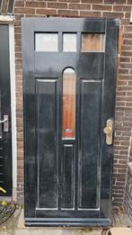 Donkergroene Voordeur met Sleutels, Ophalen of Verzenden, Gebruikt, Buitendeur, 200 tot 215 cm