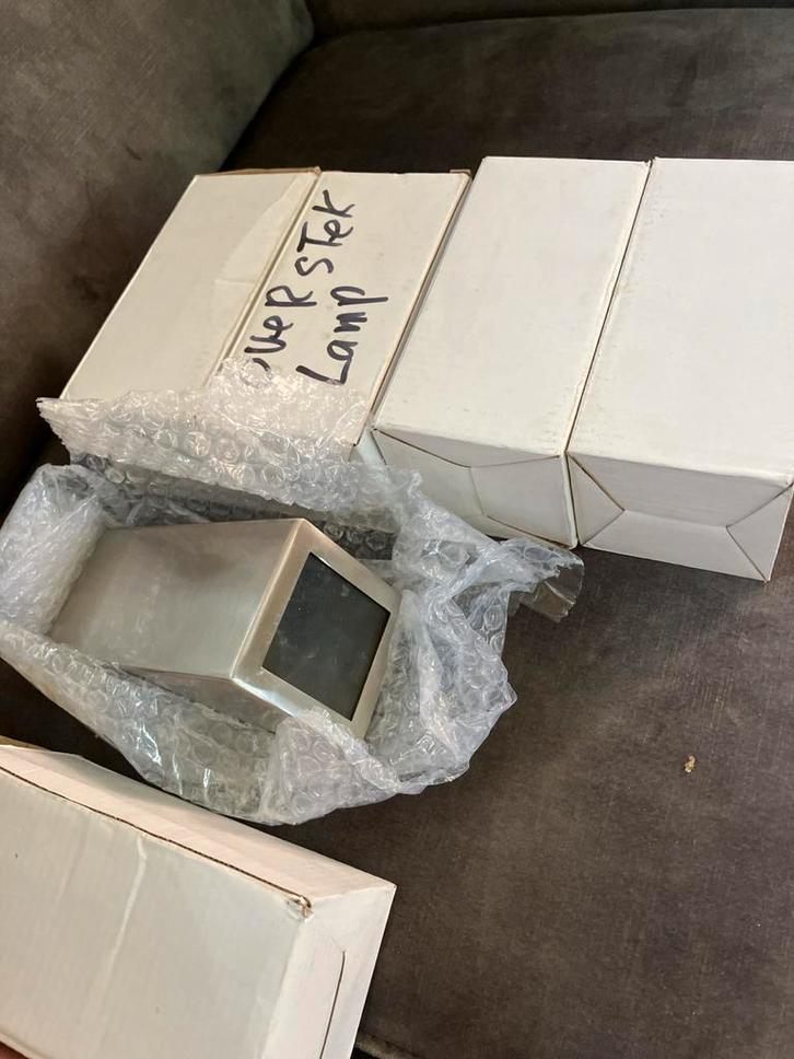 5x Nieuwe RVS Hanglampen, Huis en Inrichting, Lampen | Hanglampen, Nieuw, Minder dan 50 cm, Metaal, Ophalen of Verzenden