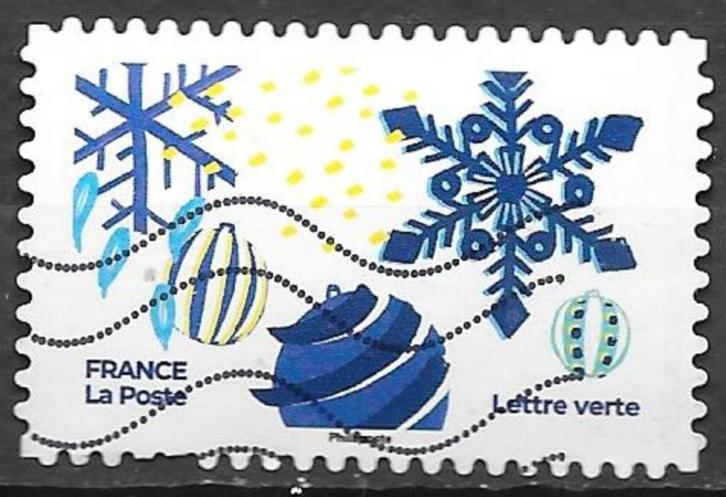 Frankrijk: kerstzegel (1) uit 2021, Postzegels en Munten, Postzegels | Europa | Frankrijk, Gestempeld, Ophalen of Verzenden