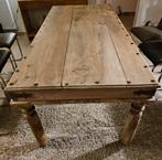 Antieke Indische tafel, Gebruikt, Teakhout, 50 tot 100 cm, Rechthoekig