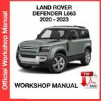 Land Rover Defender 2020-2023 L663 Workshop manual PDF DVD, Verzenden