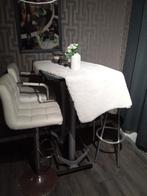 Bartafel met krukken, 2 krukken, Ophalen of Verzenden, Zo goed als nieuw, 60 tot 90 cm