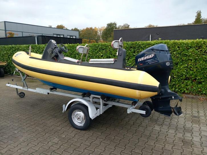 osprey 5.15 rib 100 pk evinrude trimplus trailer inruil moge, Watersport en Boten, Rubberboten, Gebruikt, Overige merken, Overige materialen