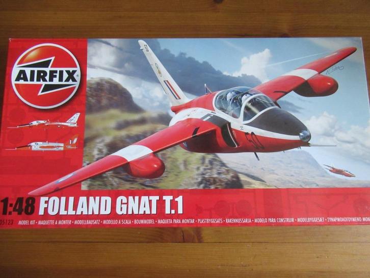 Folland Gnat T.1  (Airfix 1/48), Hobby en Vrije tijd, Modelbouw | Vliegtuigen en Helikopters, Nieuw, Vliegtuig, Groter dan 1:72