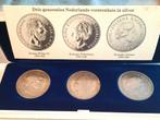 3 Generaties Nederlands Vorstenhuis in het zilver, NMB-bank., Postzegels en Munten, Munten | Nederland, Koning Willem III, Setje