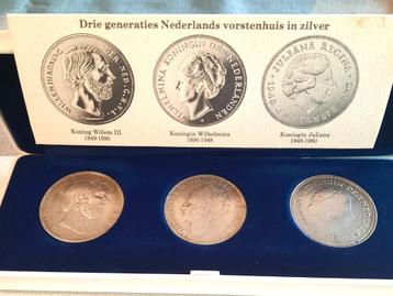 3 Generaties Nederlands Vorstenhuis in het zilver, NMB-bank. beschikbaar voor biedingen