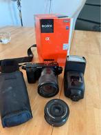 Sony A6000 + Carl Zeiss 16-70mm + 16-50mm kit + Metz flitser, Audio, Tv en Foto, Fotografie | Flitsers, Ophalen, Zo goed als nieuw