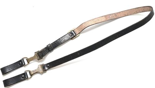 Zwart leren schouderriem met d-ringen, Verzamelen, Militaria | Tweede Wereldoorlog, Landmacht, Kleding of Schoenen, Duitsland