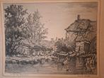 Ets Slootje Zaandam - gerrit woudt, Antiek en Kunst, Kunst | Etsen en Gravures, Ophalen of Verzenden