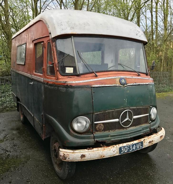Mercedes Camper L319 1962 belastingvrij Oldtimer Dudo 307 t1, Caravans en Kamperen, Campers, Particulier, tot en met 4, Buscamper of Camperbus