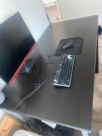 Bureau (150x75) + Kallax (4 vakken), Huis en Inrichting, Bureaus, Ophalen, Zo goed als nieuw