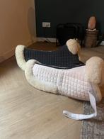 LeMieux PRO Lambskin bondje onderlegger- zwart L - wit M, Dieren en Toebehoren, Paarden en Pony's | Dekens en Dekjes, Ophalen of Verzenden