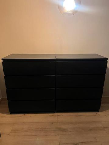 2 x IKEA Malm ladekasten met wat beschadigingen