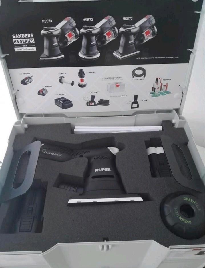 RUPES HSE73/BETA kit ibrid mini Vlakschuurmachine nieuw, Doe-het-zelf en Verbouw, Gereedschap | Schuurmachines, Zo goed als nieuw
