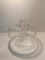 Glazen (taart)schaal met stolp, Ophalen, Zo goed als nieuw