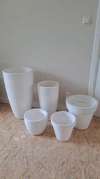 Elho soft white wit bloempotten pot potten amsterdam, Ophalen, Zo goed als nieuw, Rond, Kunststof