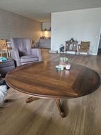 Salontafel, rond en in donker eiken, Huis en Inrichting, Tafels | Eettafels, Ophalen, Gebruikt, Klassiek, Vijf personen of meer
