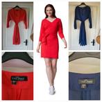 2 leuke jurkjes ladress blauw en rood la dress, Verzenden, Maat 42/44 (L), Zo goed als nieuw, LaDress