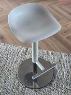 2 Witte Barstoelen, Huis en Inrichting, Barkrukken, Ophalen, Met voetsteun, 60 tot 90 cm, Zo goed als nieuw