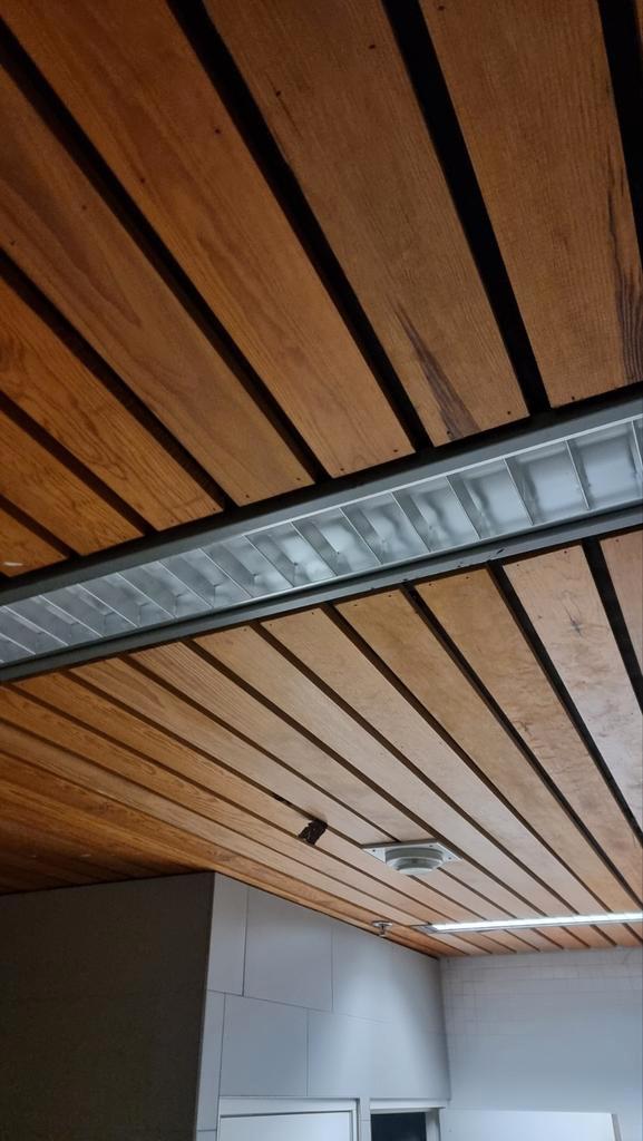 Houten Schrootjes grenen Planken - Recup Pitchpine, Tuin en Terras, Terrasverwarmers, Gebruikt, Plafond, Ophalen of Verzenden