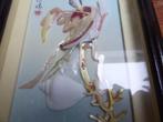 Japanse wanddecoratie met parelmoer, Japanse dame, Antiek en Kunst, Antiek | Woonaccessoires, Ophalen of Verzenden