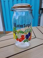 Vintage glazen Rumtopf, Ophalen of Verzenden