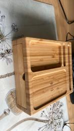 Draadloze oplader opbergbak van bamboo, Ophalen of Verzenden, Zo goed als nieuw, Apple iPhone